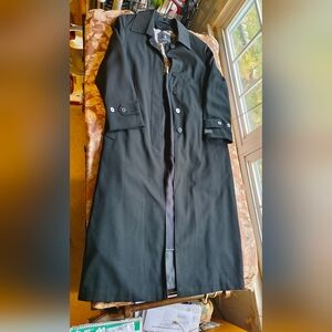 London Fog MELINDA Black Trench Coat Full Length Overcoat Size 6 Regular 143615